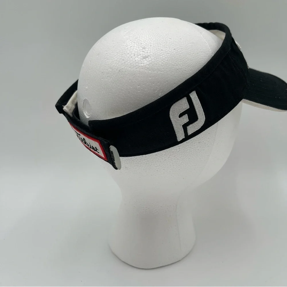 Titleist Pro V1 Footjoy Sun Visor Hat Cap Black & White One Size Adjustable